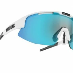 BLIZ ACTIVE EYEWEAR Bliz Matrix Small White Frame W/ Smoke Blue Multi Lens